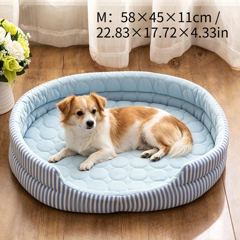 WelRigno Cooling Dog Bed with Ice Thread Technology