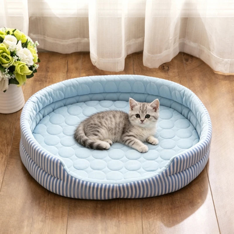 WelRigno Cooling Dog Bed with Ice Thread Technology