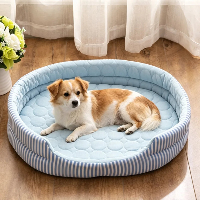 WelRigno Cooling Dog Bed with Ice Thread Technology