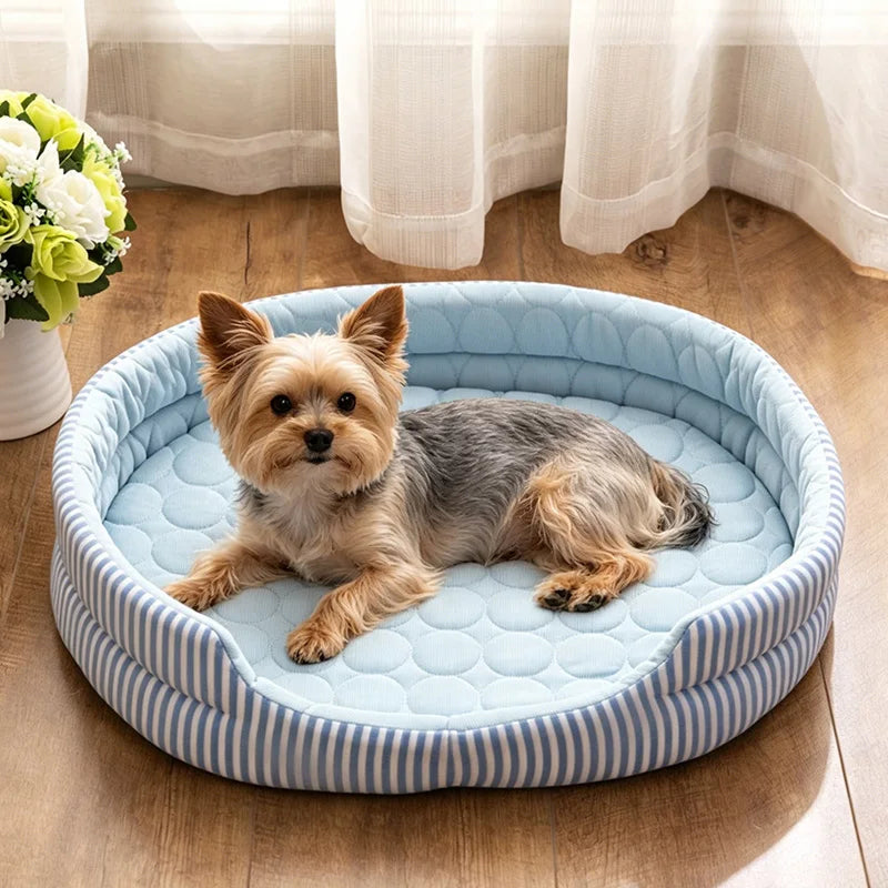WelRigno Cooling Dog Bed with Ice Thread Technology