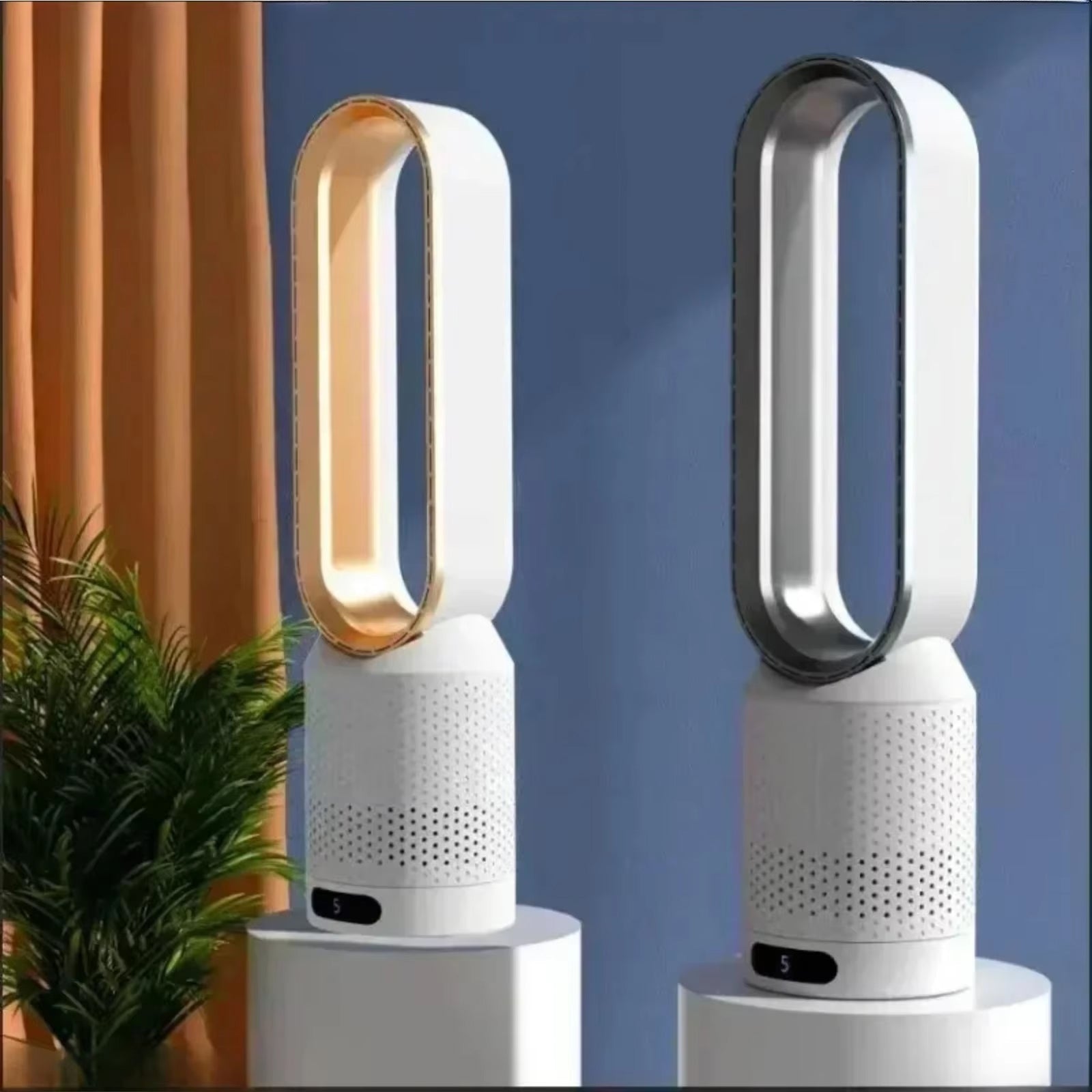 WhisParu Silent Bladeless Fan with Air Purification