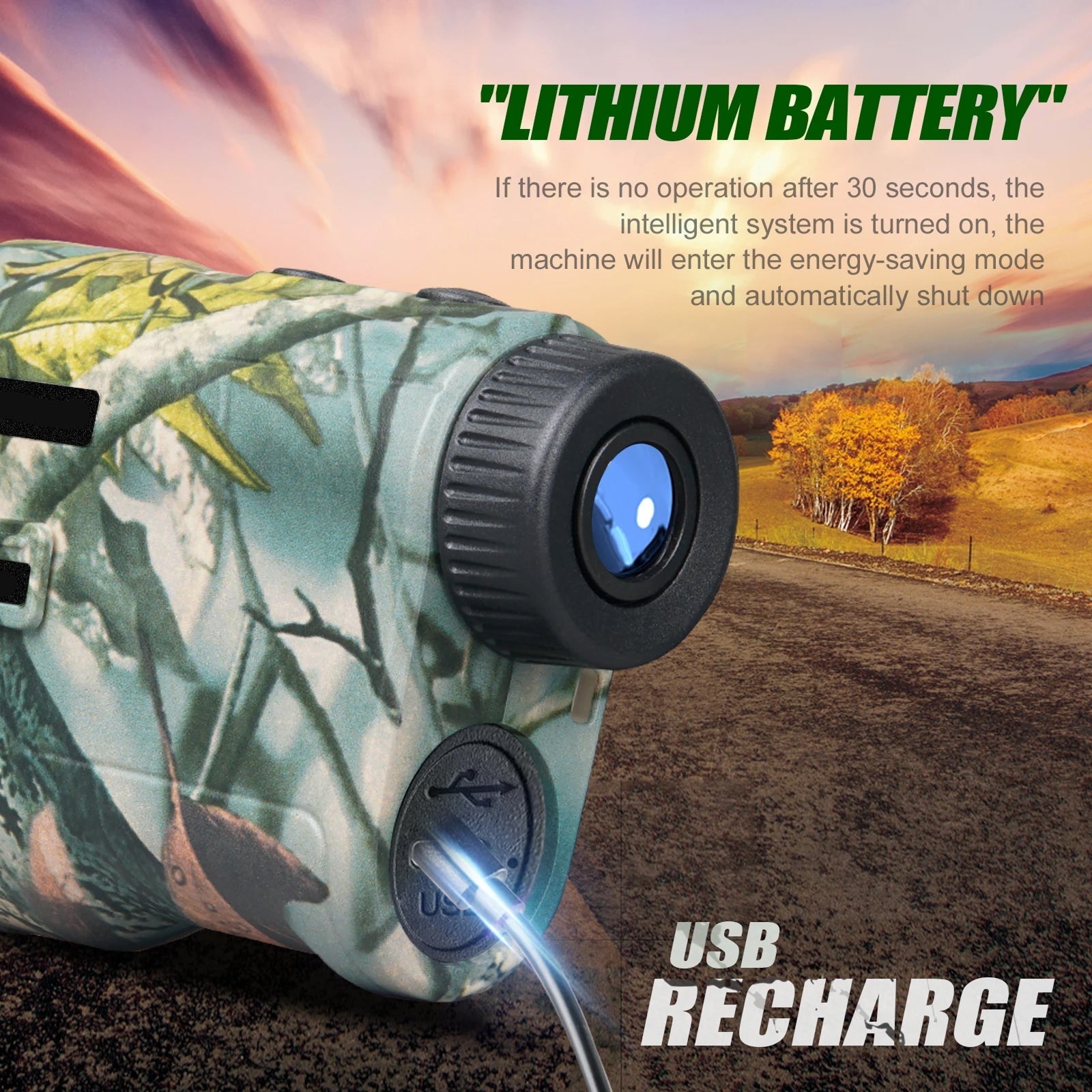 WildRange 1000-Yard Laser Rangefinder for Hunting and Golf