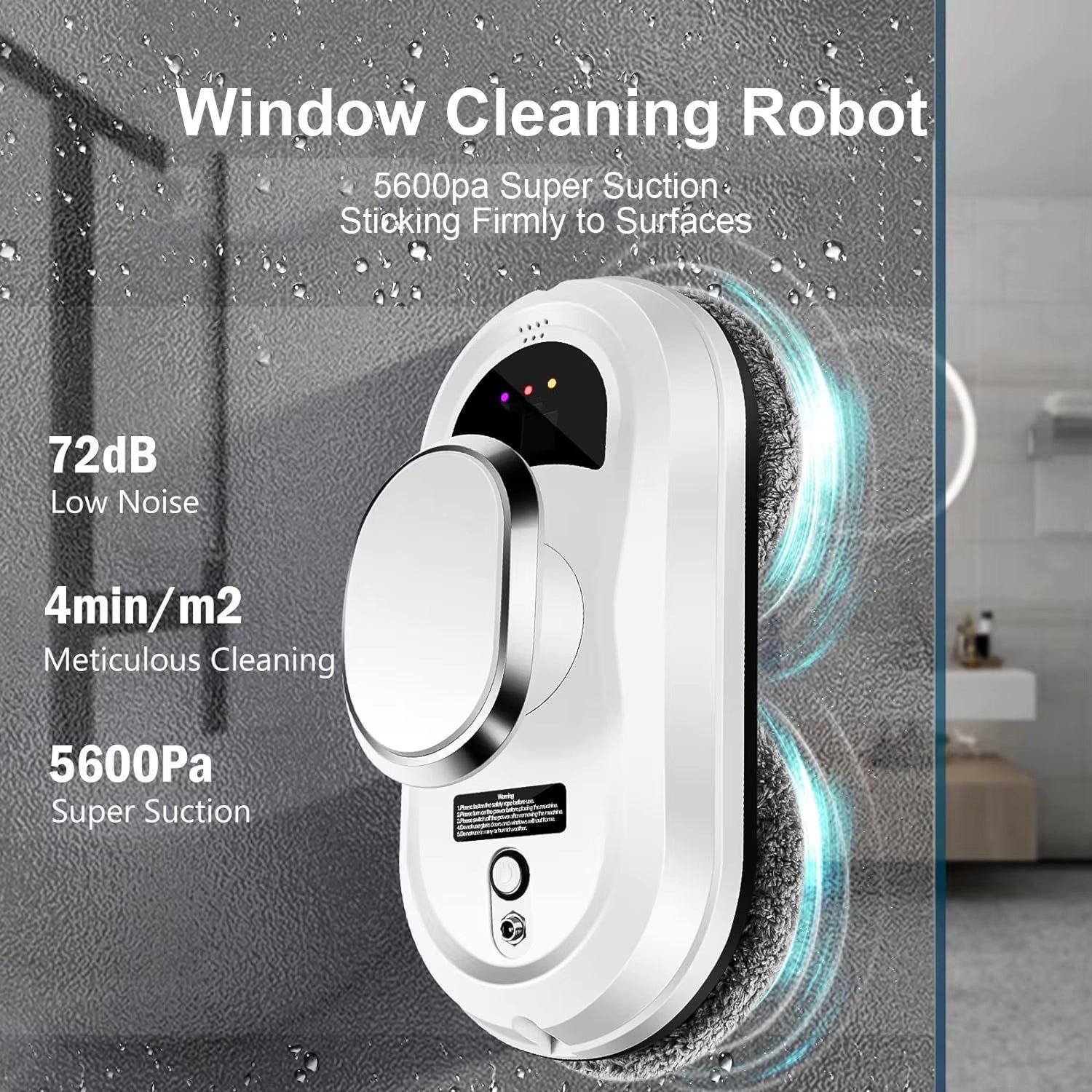 WiniGlide 5600Pa Robot Window Cleaner with AI Smart Pathing