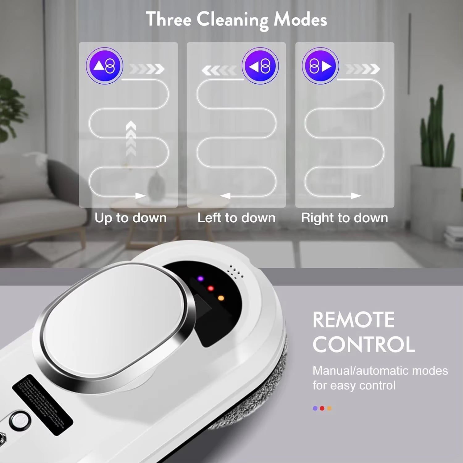 WiniGlide 5600Pa Robot Window Cleaner with AI Smart Pathing