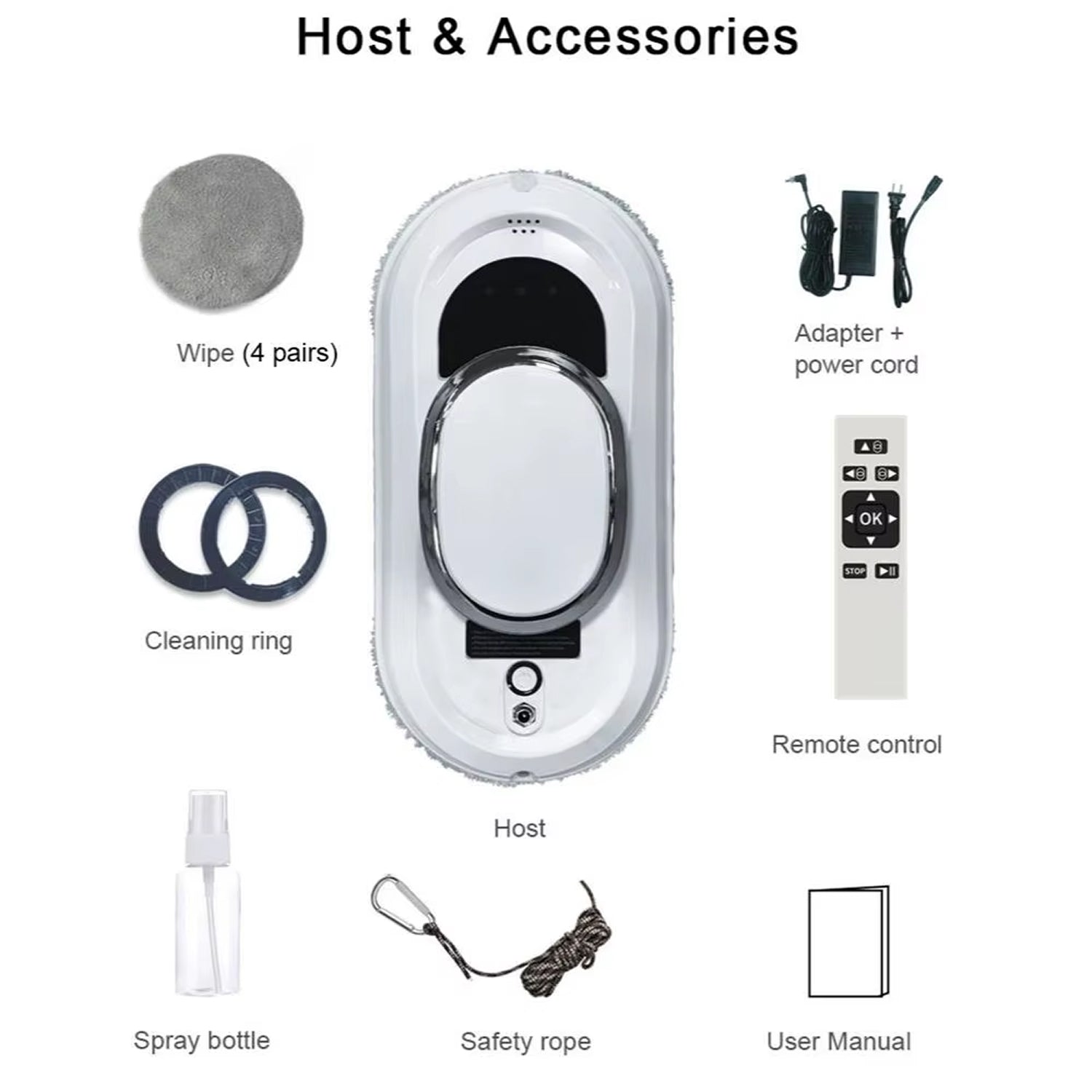 WiniGlide 5600Pa Robot Window Cleaner with AI Smart Pathing