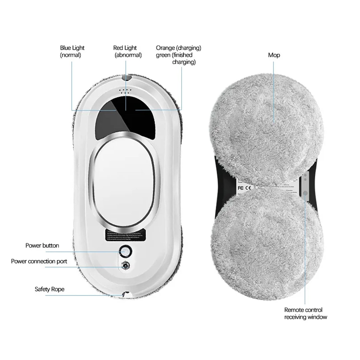 WiniGlide 5600Pa Robot Window Cleaner with AI Smart Pathing