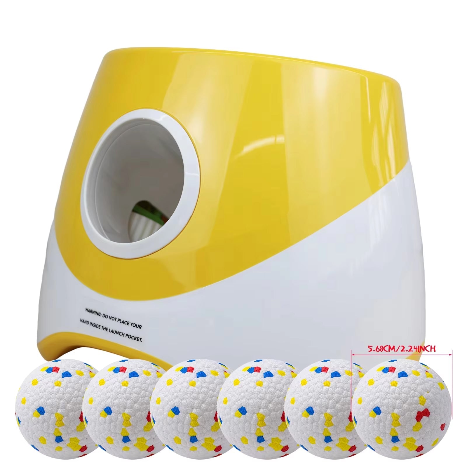 WoofLob Automatic Dog Ball Launcher with 3 Distance Settings, Infrared Sensor, 2600mAh Battery and Anti-Jam Technology