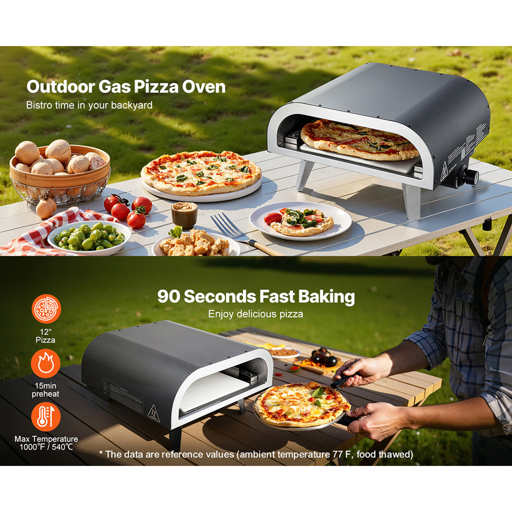 ZariKexi Portable Gas-Powered Outdoor Pizza Oven