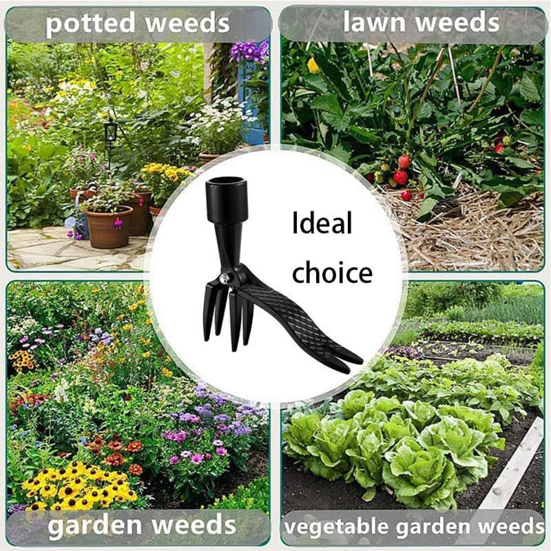 ZasJanee 40" Stand-Up Weed Puller with 4-Claw Steel Head