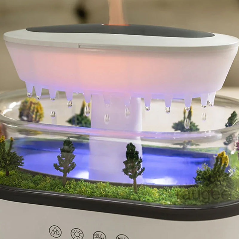 ZeniAuro Rain Cloud Humidifier Realistic Raindrop Effect 250ml 10H Runtime for Deep Sleep