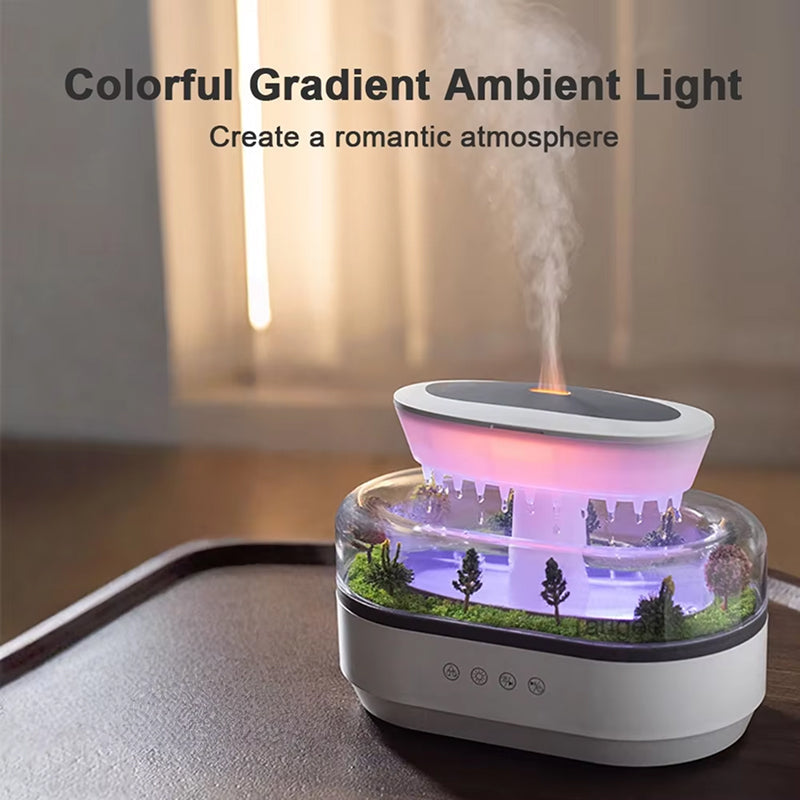 ZeniAuro Rain Cloud Humidifier Realistic Raindrop Effect 250ml 10H Runtime for Deep Sleep