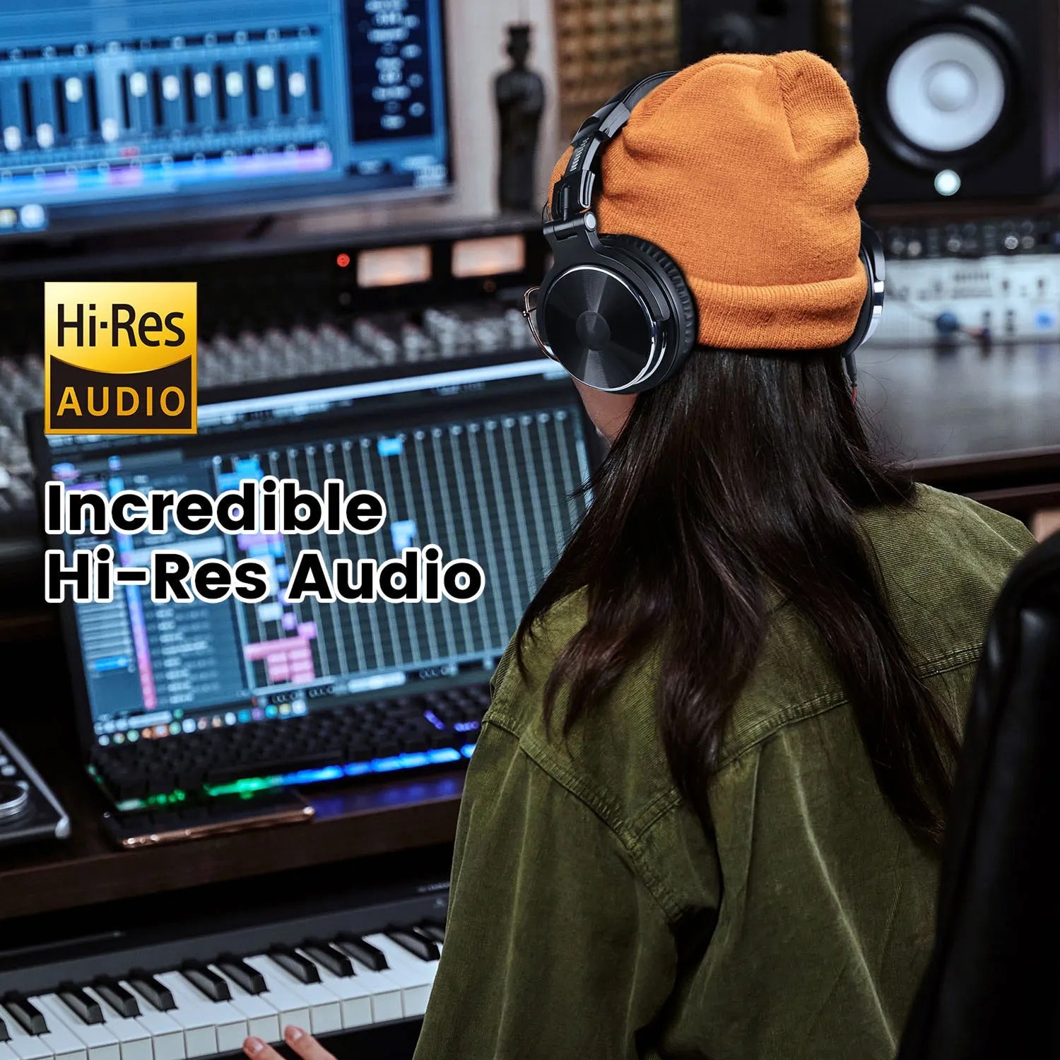 ZetaNase 50mm Driver Studio Monitoring Headphones with Dual-Interface