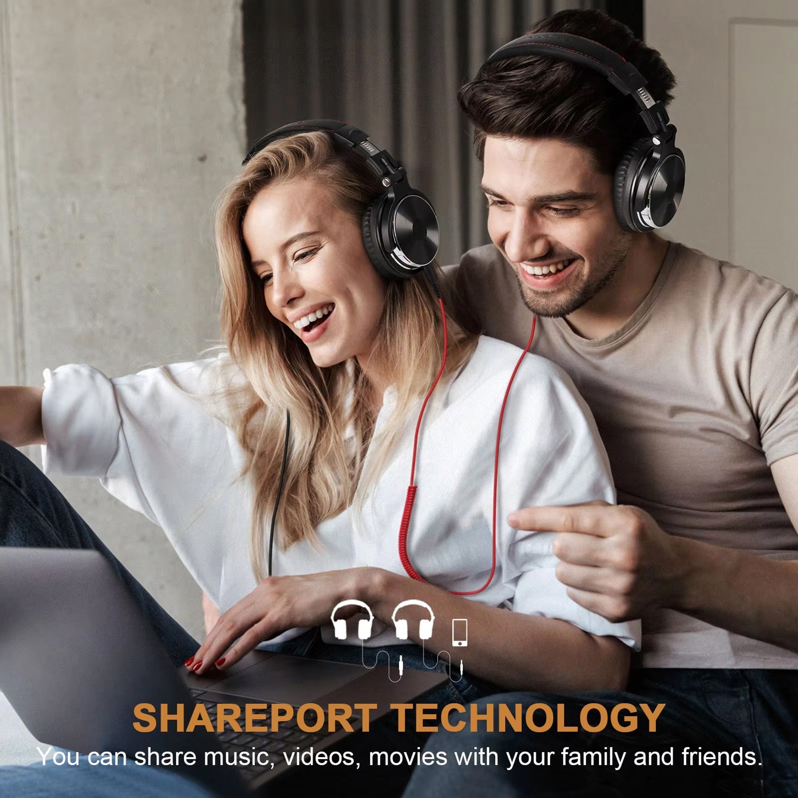 ZetaNase 50mm Driver Studio Monitoring Headphones with Dual-Interface