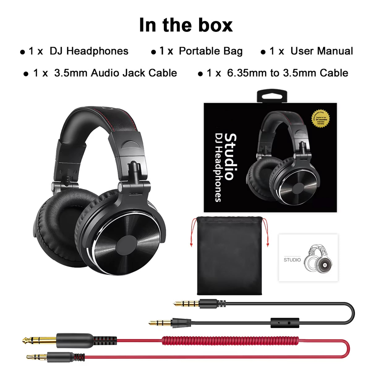 ZetaNase 50mm Driver Studio Monitoring Headphones with Dual-Interface