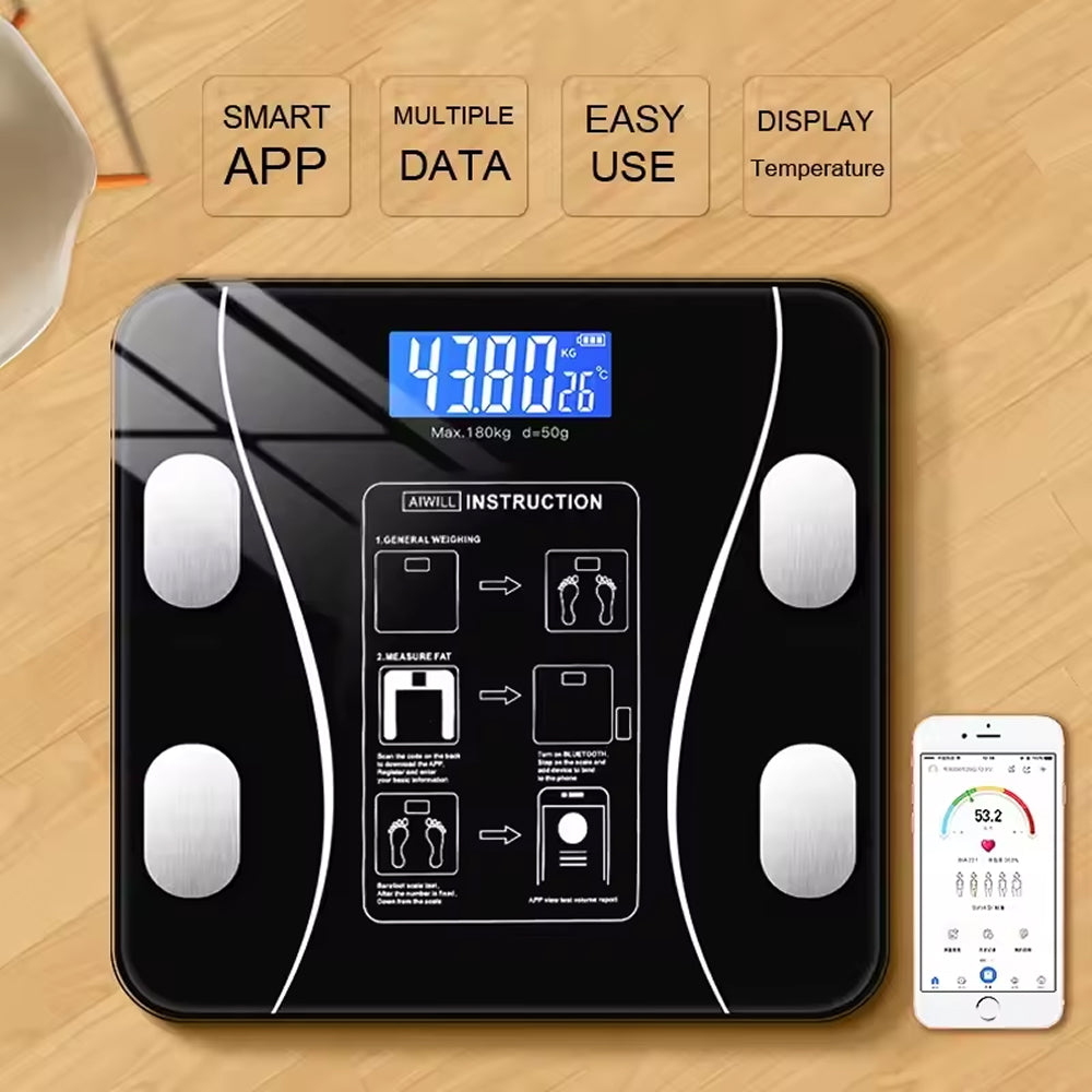 ZioScale Professional Smart Body Fat Scale with 13+ Bio-Metric Tracking, Medical-Grade 0.1kg Precision and Bluetooth 5.0 App Sync