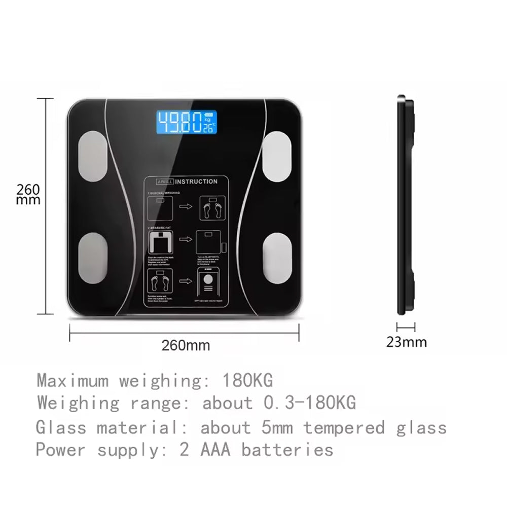 ZioScale Professional Smart Body Fat Scale with 13+ Bio-Metric Tracking, Medical-Grade 0.1kg Precision and Bluetooth 5.0 App Sync