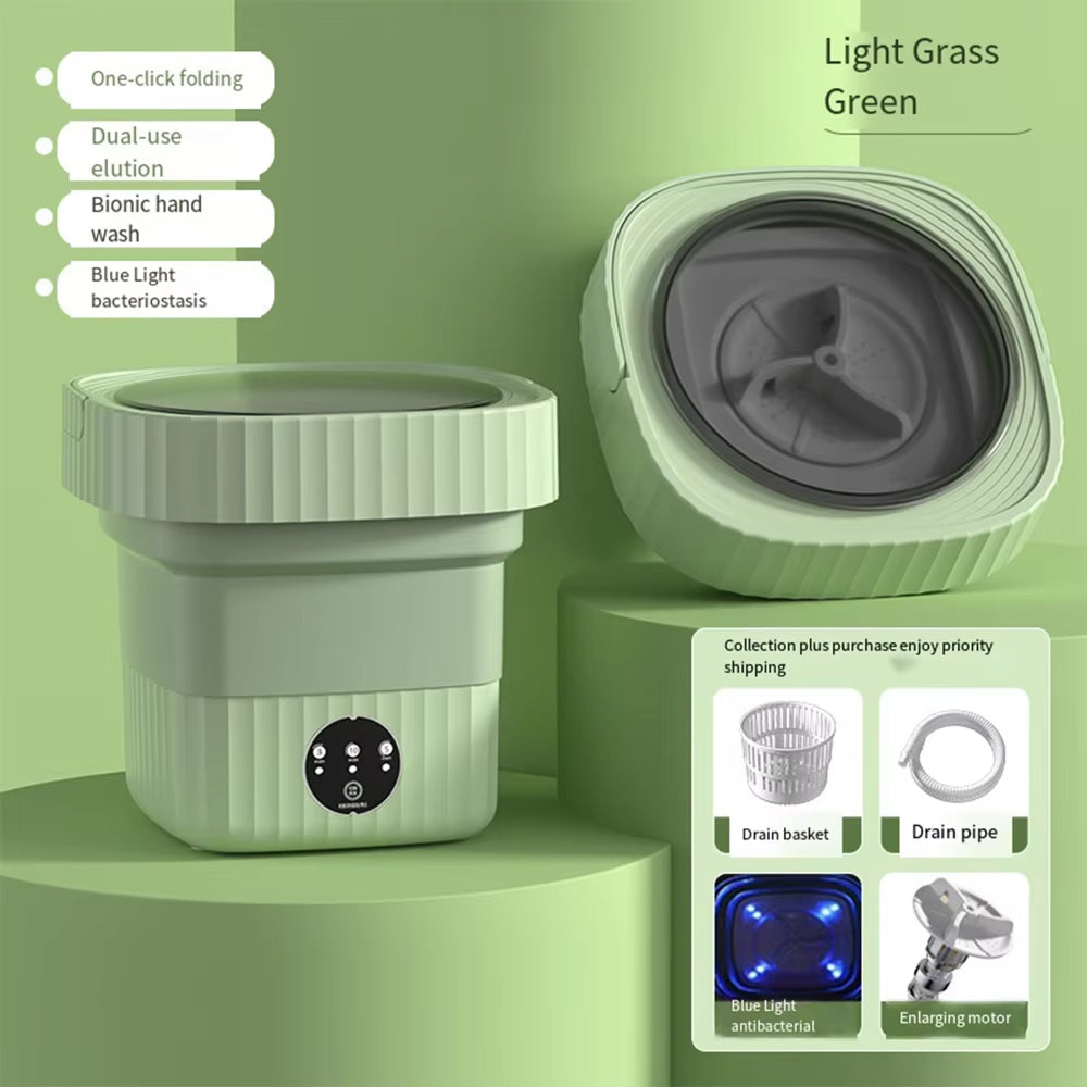 ZipWashi Portable Washing Machine 6L-18L Expandable Folding Washer with Ozone Sterilization