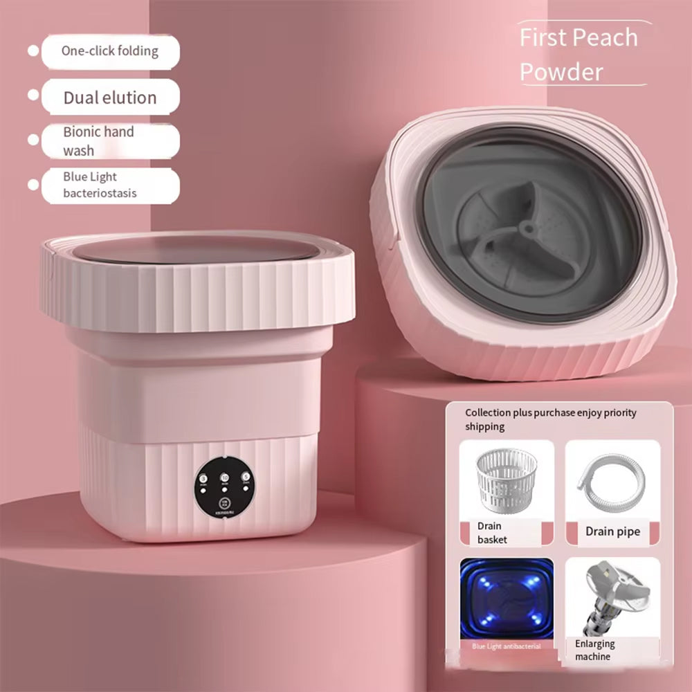 ZipWashi Portable Washing Machine 6L-18L Expandable Folding Washer with Ozone Sterilization