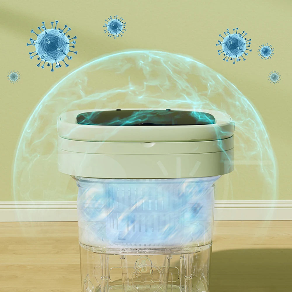 ZipWashi Portable Washing Machine 6L-18L Expandable Folding Washer with Ozone Sterilization