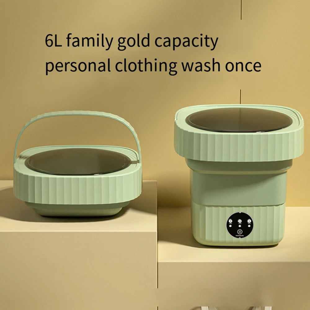 ZipWashi Portable Washing Machine 6L-18L Expandable Folding Washer with Ozone Sterilization