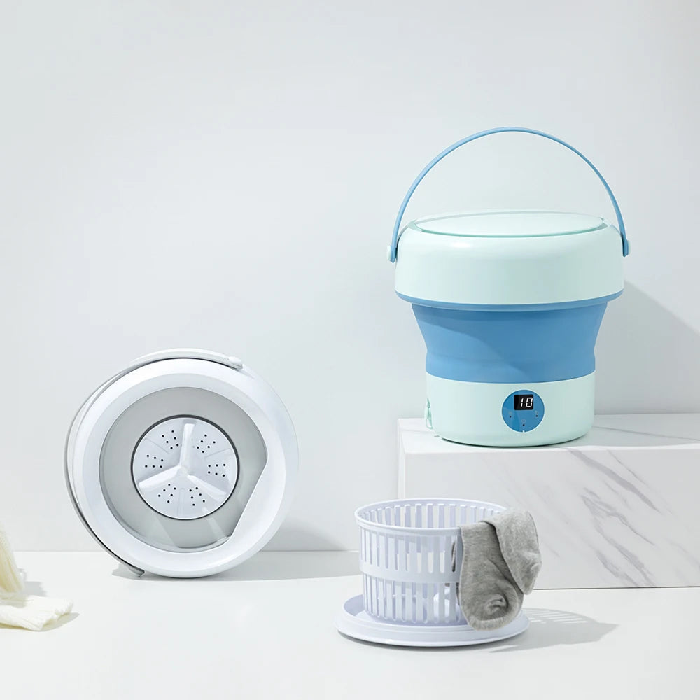 ZipWashi Portable Washing Machine 6L-18L Expandable Folding Washer with Ozone Sterilization