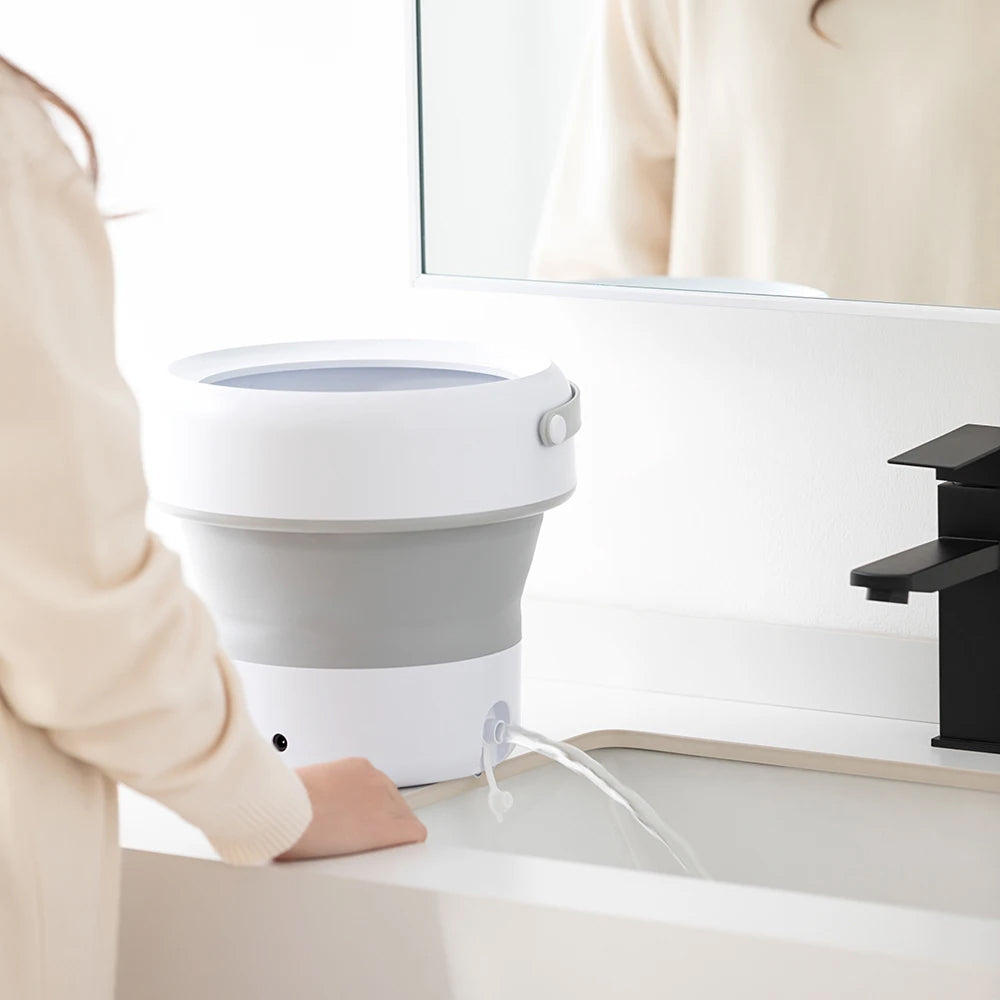 ZipWashi Portable Washing Machine 6L-18L Expandable Folding Washer with Ozone Sterilization