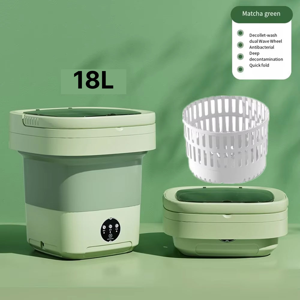 ZipWashi Portable Washing Machine 6L-18L Expandable Folding Washer with Ozone Sterilization