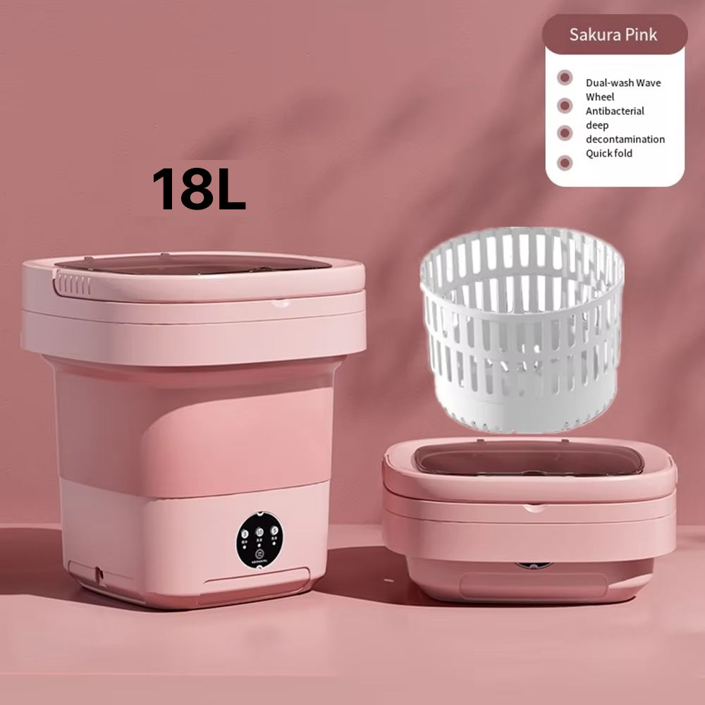 ZipWashi Portable Washing Machine 6L-18L Expandable Folding Washer with Ozone Sterilization